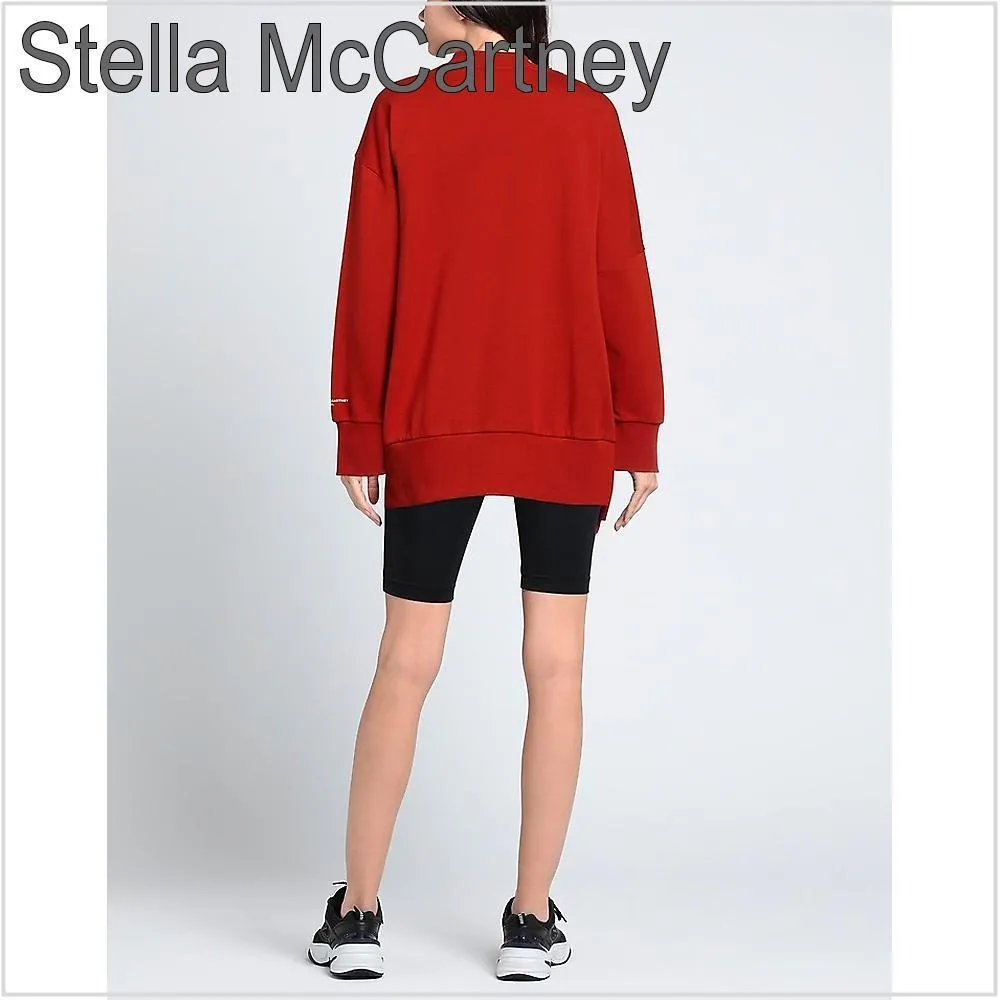 Stella McCartney  |Long Sleeves Plain Cotton Hoodies & Sweatshirts