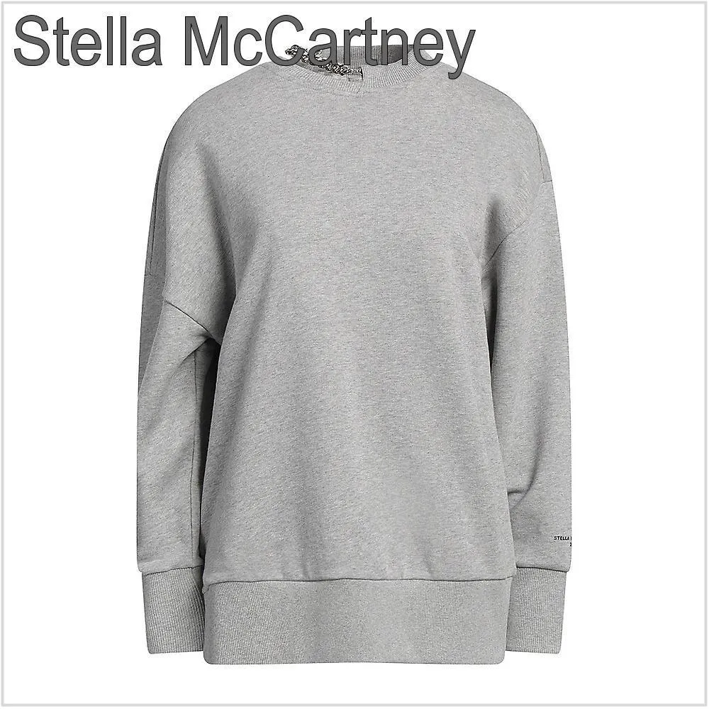 Stella McCartney  |Long Sleeves Plain Cotton Hoodies & Sweatshirts