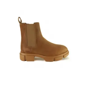 STIVALETTO DONNA IN PELLE, COGNAC