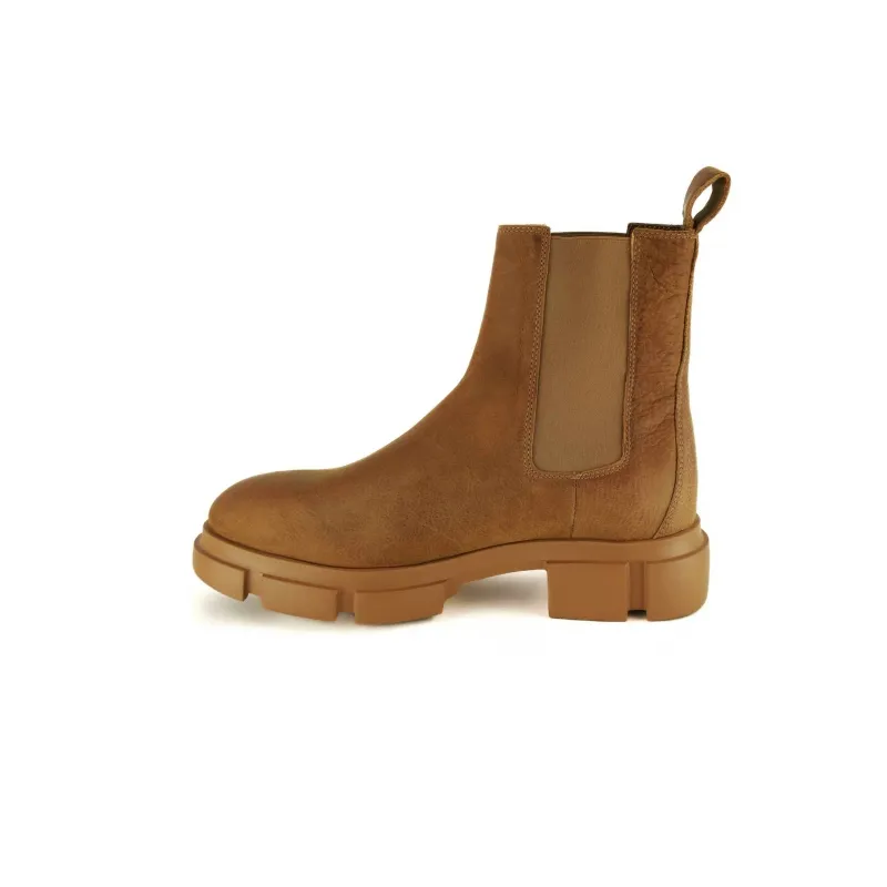 STIVALETTO DONNA IN PELLE, COGNAC