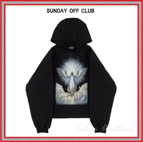 SUNDAYOFFCLUB  |Street Style Cotton Logo Hoodies