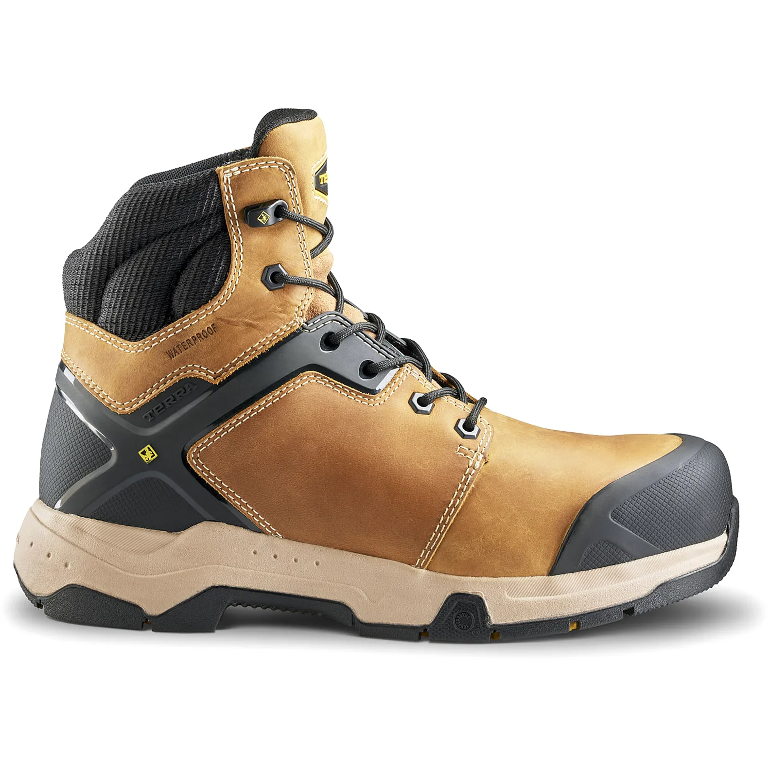 Terra Men's Carbine 6 Comp Toe WP Safety  Work Boot -Wheat- 8395WT