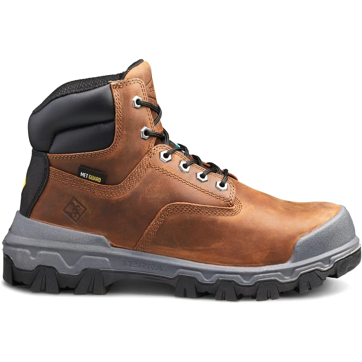 Terra Men's Sentry 2020 6 Comp Toe WP Safety Work Boot -Brown- R4NWBN