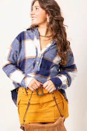 The Blare Plaid Pullover Top