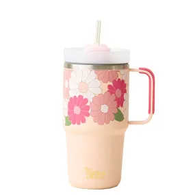 The Darling Effect 20 oz Mini On-The-Go Tumbler - Daisy Craze Hot Pink