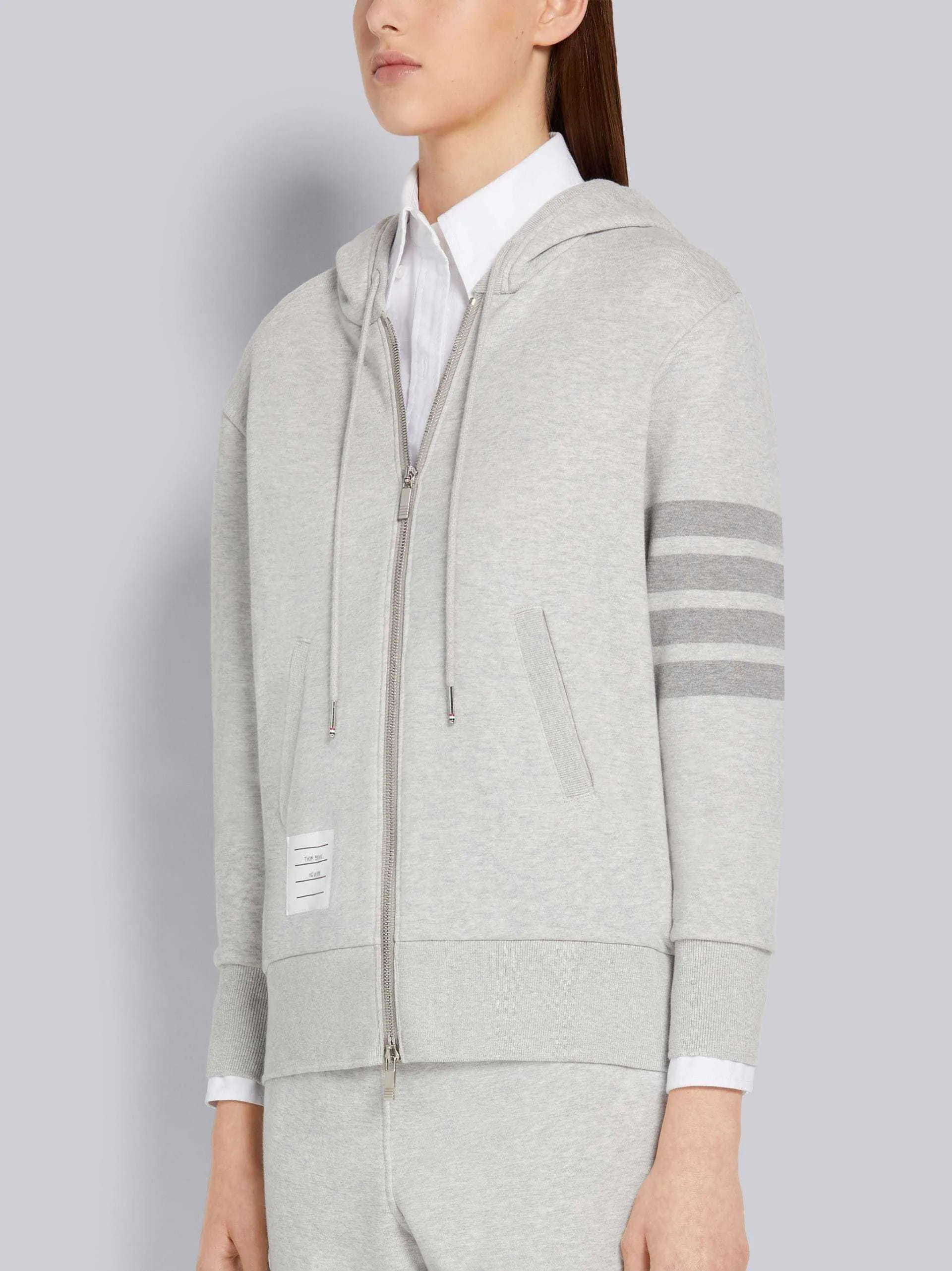 THOM BROWNE  |Stripes Long Sleeves Cotton Hoodies & Sweatshirts