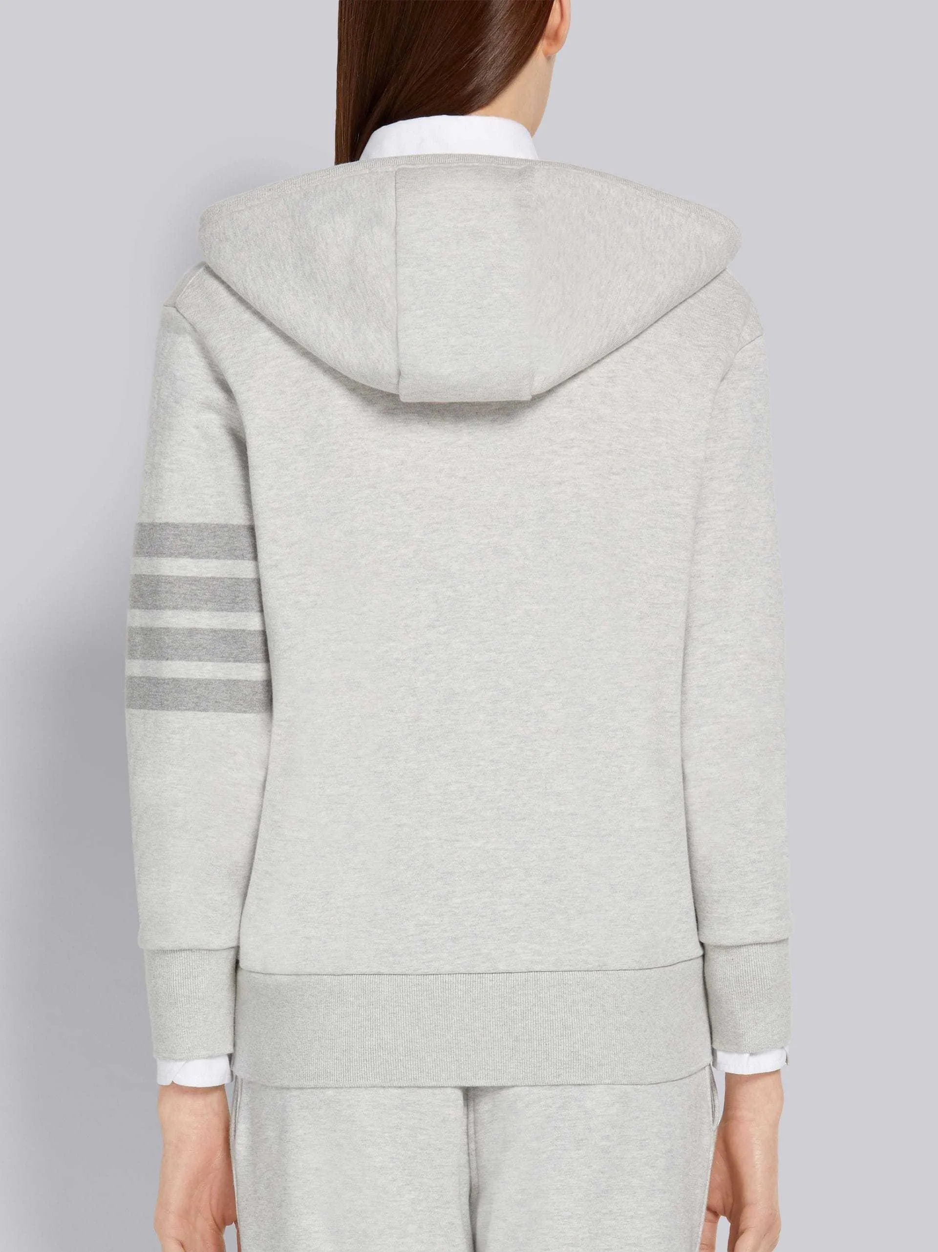 THOM BROWNE  |Stripes Long Sleeves Cotton Hoodies & Sweatshirts