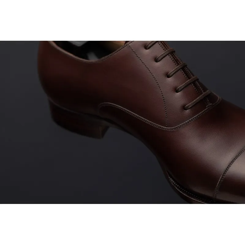 TLB Artista Plain Cap Toe Oxford Vegano Dark Brown