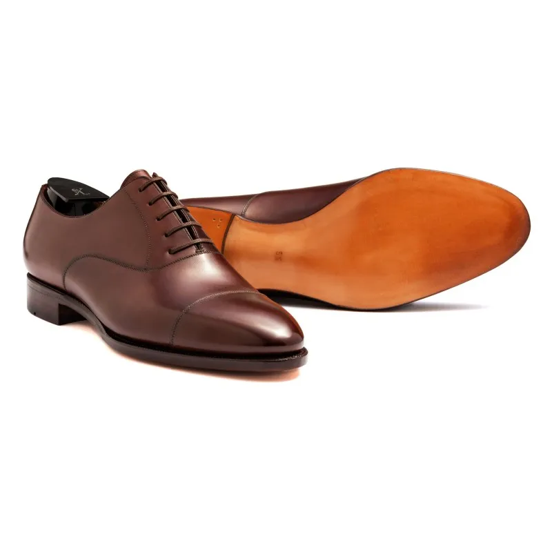 TLB Artista Plain Cap Toe Oxford Vegano Dark Brown