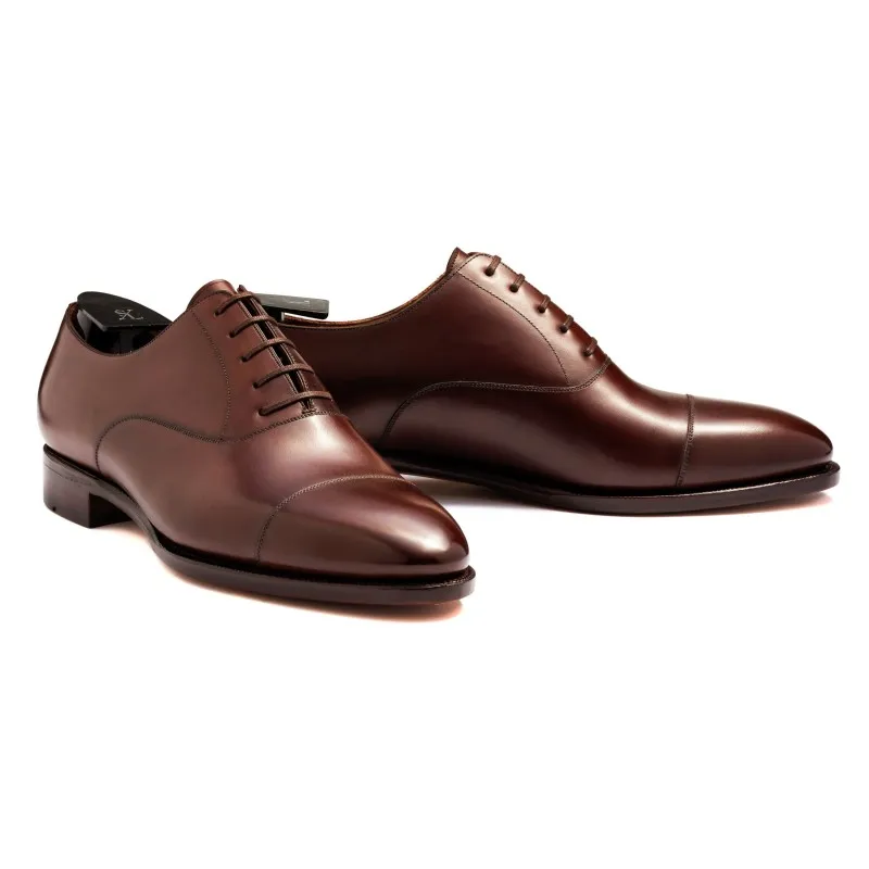 TLB Artista Plain Cap Toe Oxford Vegano Dark Brown