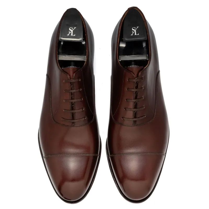 TLB Artista Plain Cap Toe Oxford Vegano Dark Brown