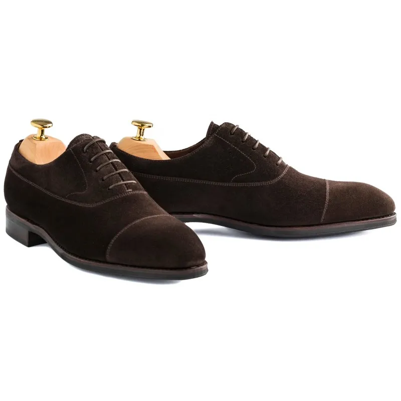 TLB Balmoral oxford in dark brown suede