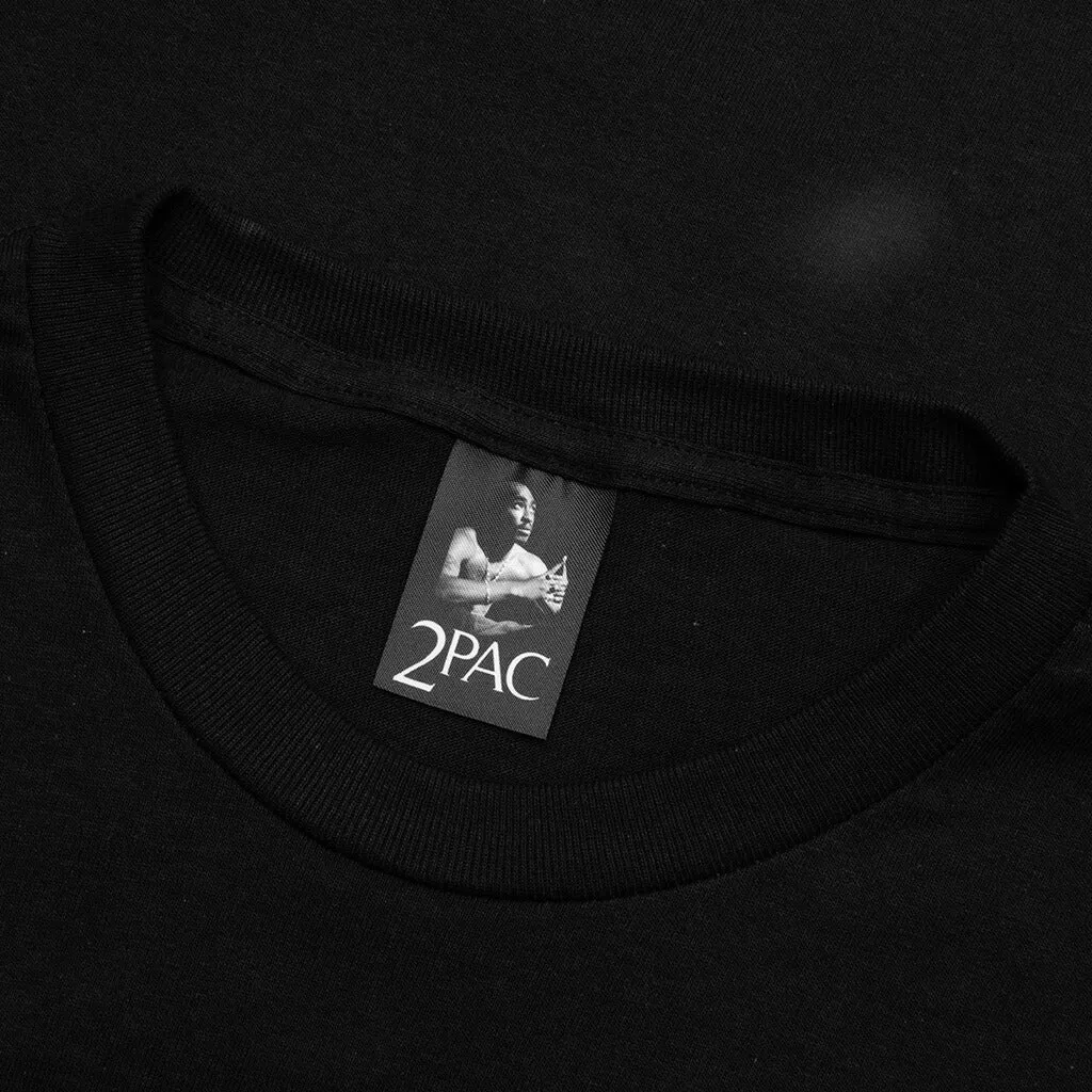 Tupac Crewneck Type-1 T-Shirt - Black