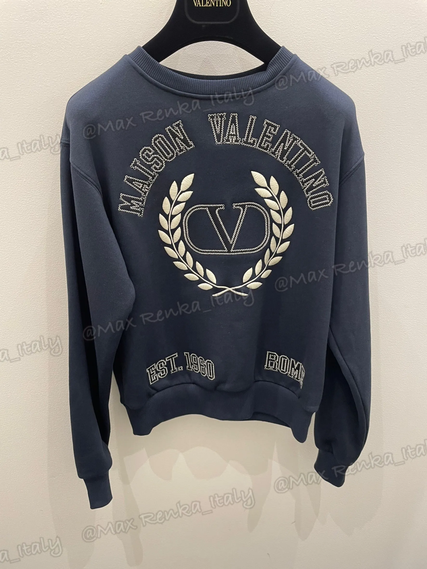 VALENTINO  |Nylon Long Sleeves Cotton Logo Outlet Hoodies & Sweatshirts