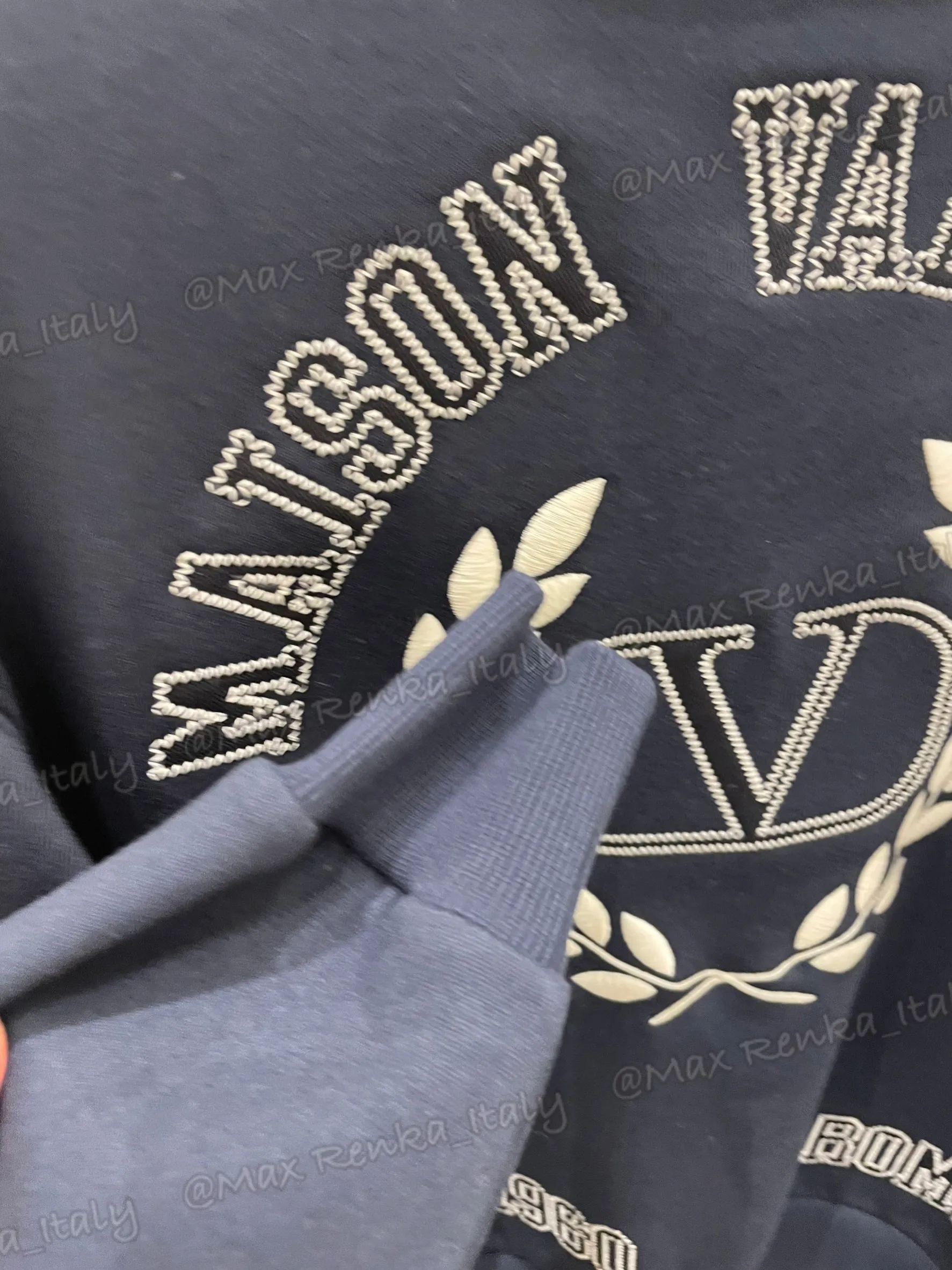 VALENTINO  |Nylon Long Sleeves Cotton Logo Outlet Hoodies & Sweatshirts