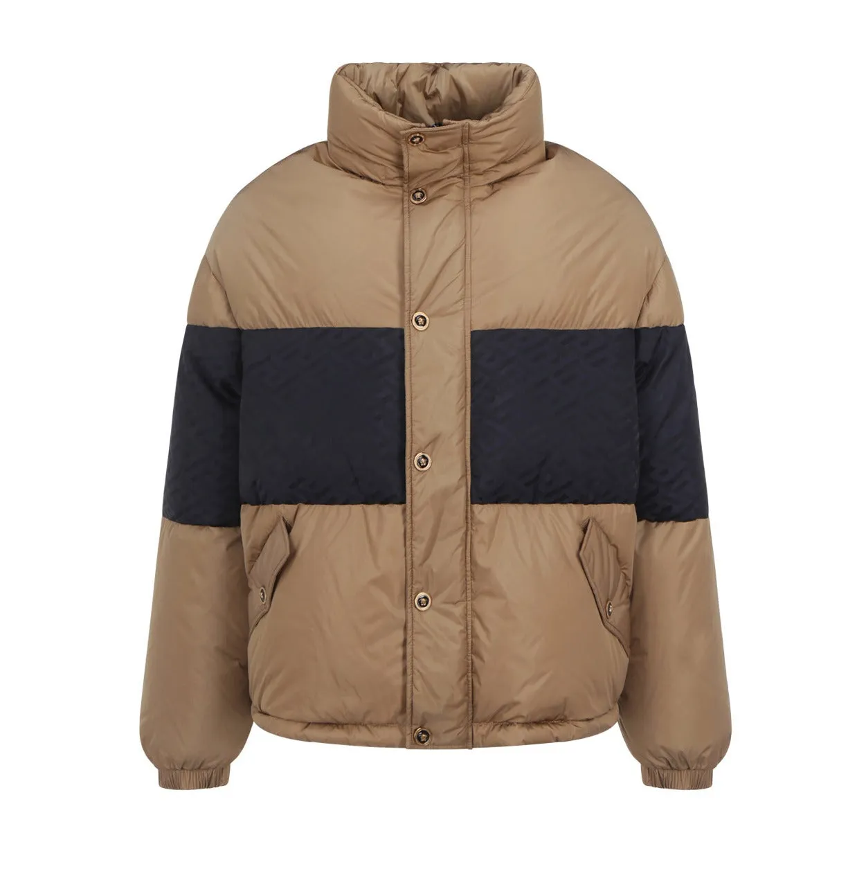 Versace Two-Tone Long Sleeved Padded Jacket