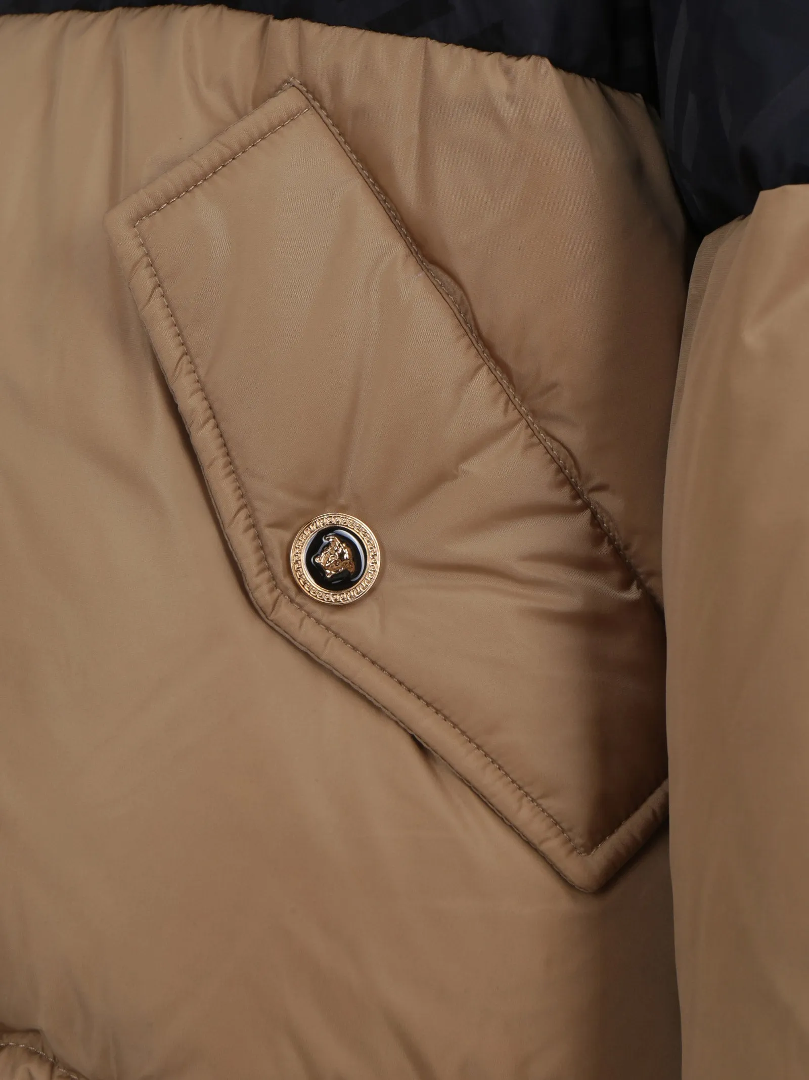 Versace Two-Tone Long Sleeved Padded Jacket