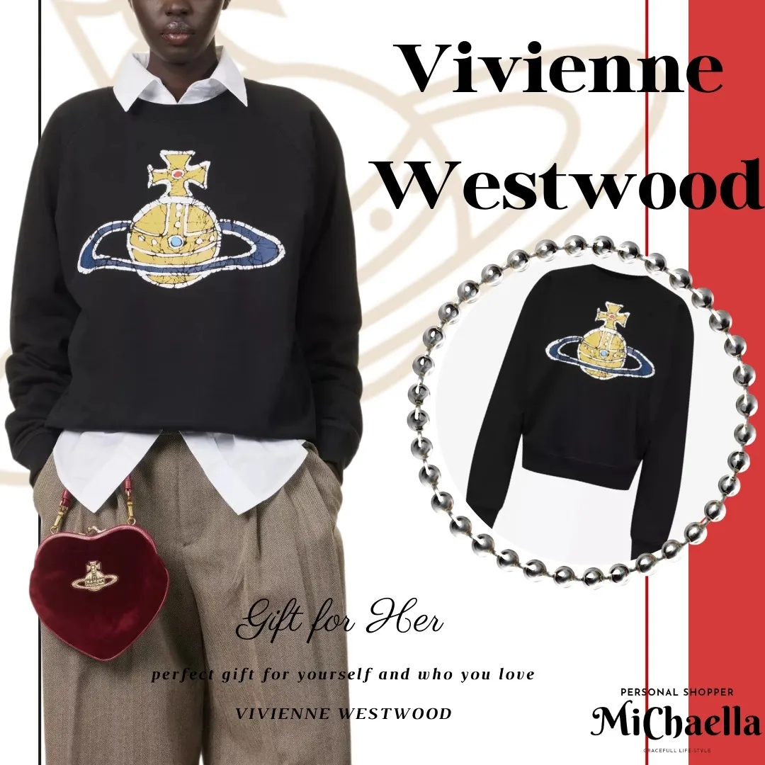 Vivienne Westwood  |Long Sleeves Cotton Logo Hoodies & Sweatshirts