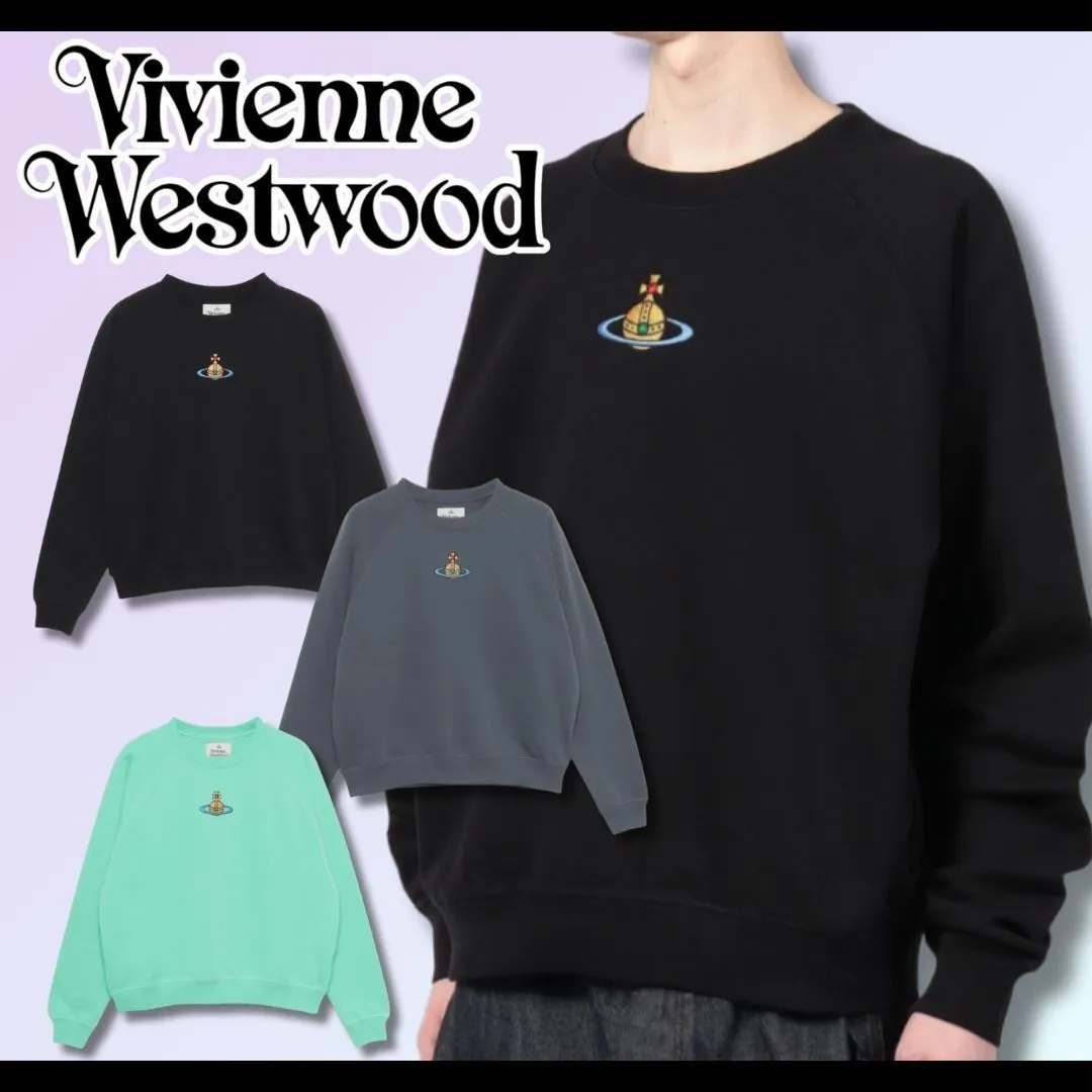 Vivienne Westwood  |Unisex Plain Logo Hoodies & Sweatshirts