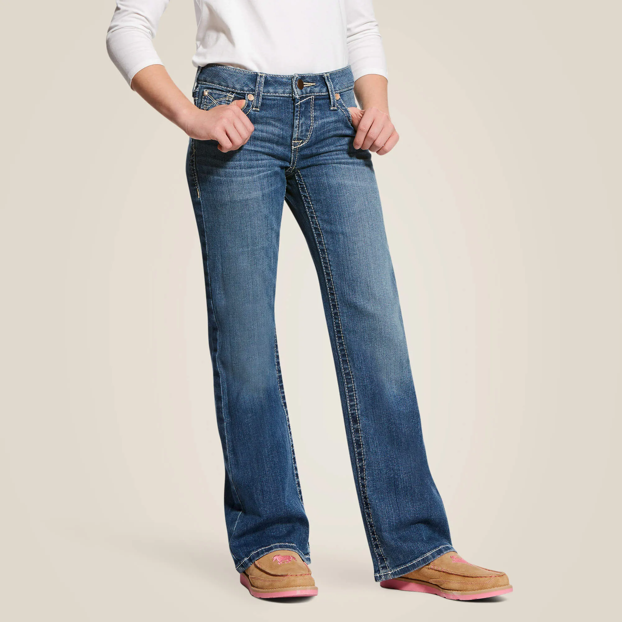 Whipstitch Boot Cut Jean