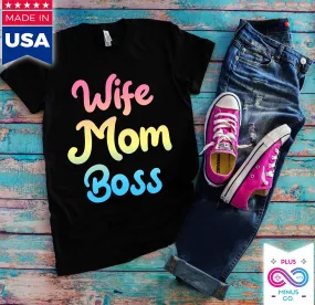 Wife Mom Boss T-Shirts || Mothers Day Gift || Mothers Day Shirt || Gift For Mom || Mom Birthday Gift