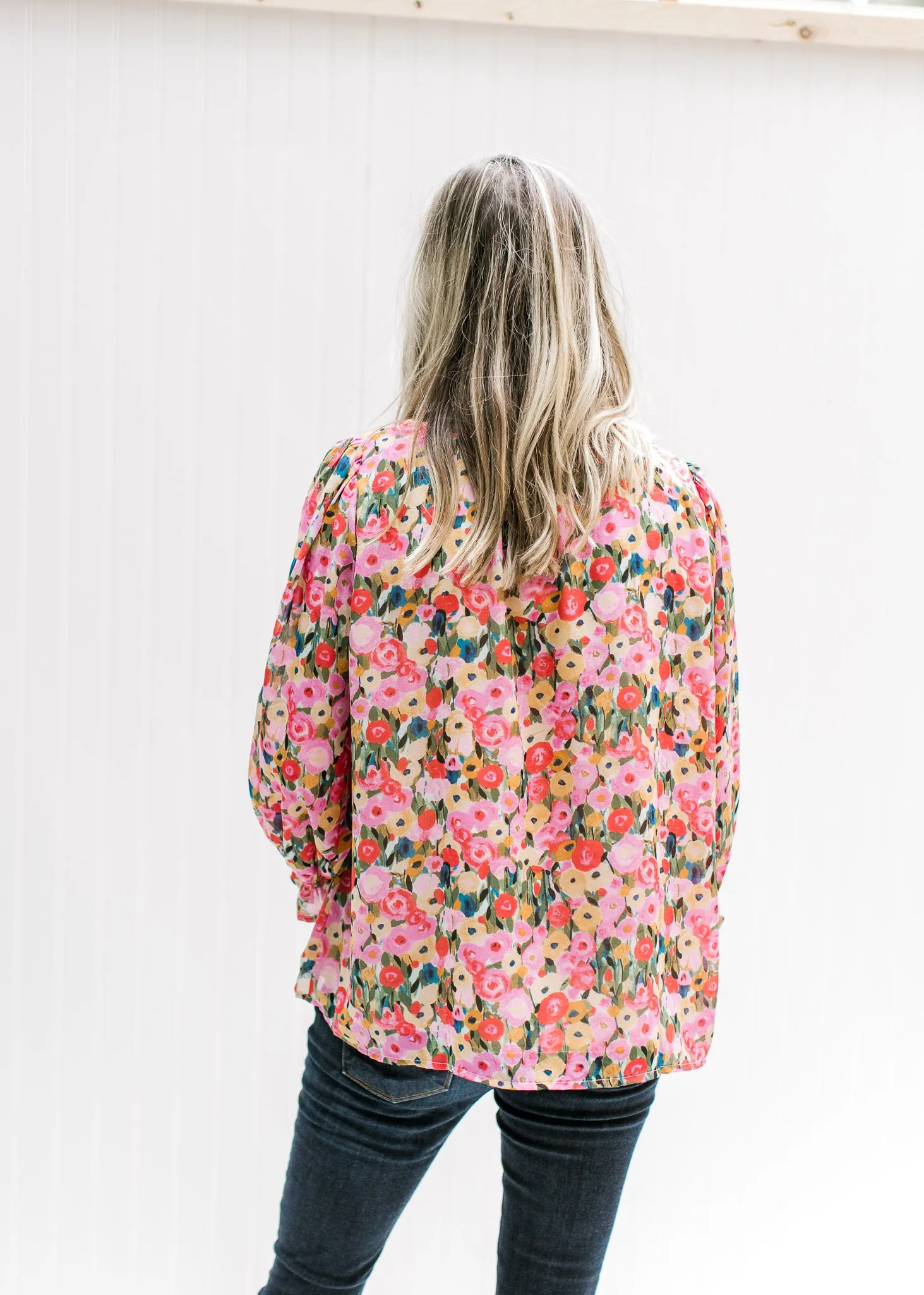 X Berry Bright Floral Top