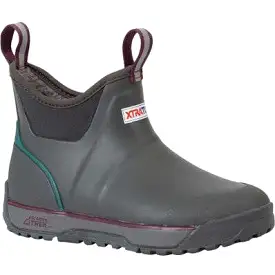 Xtratuf Women's Fleege Lined WP Ankle Deck Work Boot -Grey- AIWR100